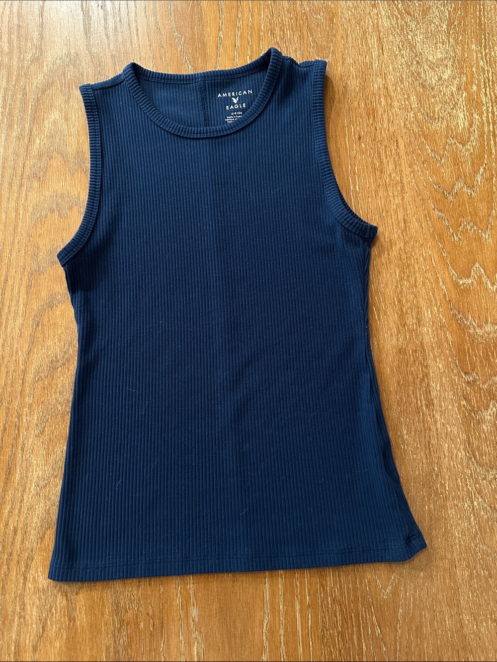 American Eagle Outfitters Navy Ribbed Tank Top